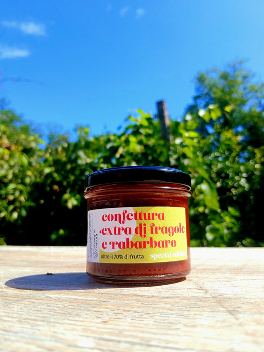 Fragole e Rabarbaro - Confettura extra (85% frutta) *LIMITED EDITION*