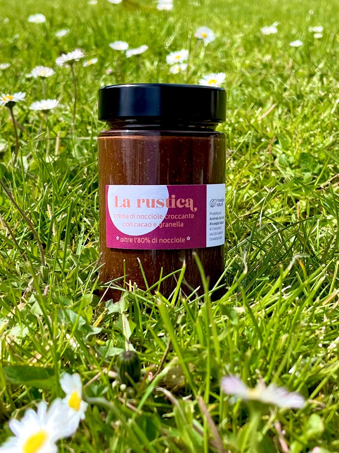 La rustica Double - Crema di nocciole intensa con cacao e granella